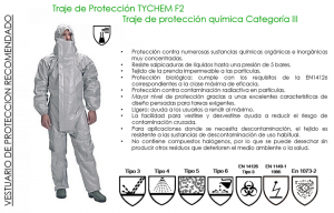 traje proteccion quimica tychem