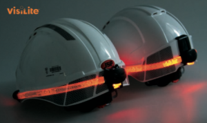 casco con iluminación