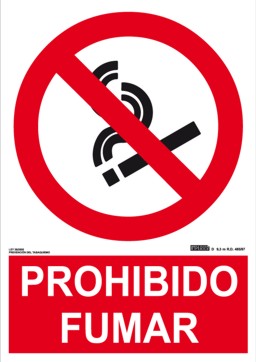 Señal: Prohibido fumar