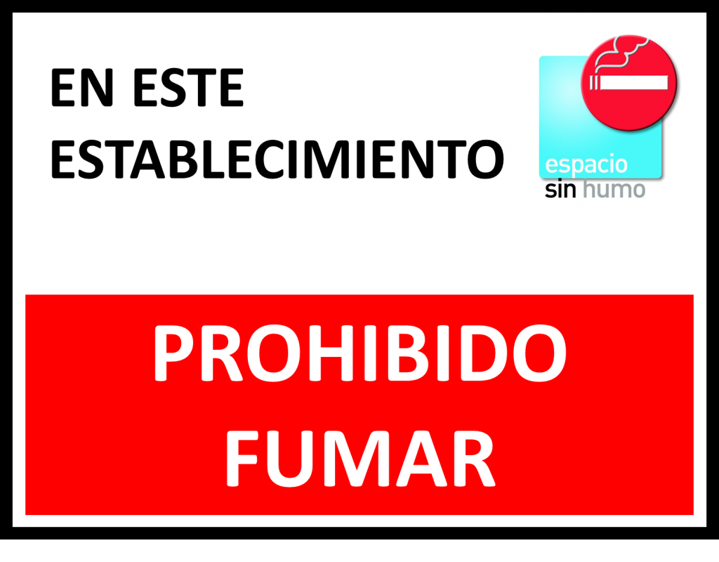 SEÑAL PR25 EN ESTE ESTABLECIMIENTO PROHIBIDO FUMAR ProinPinilla